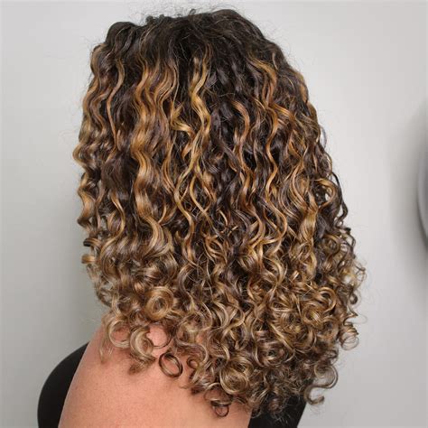 balayage on wavy hair